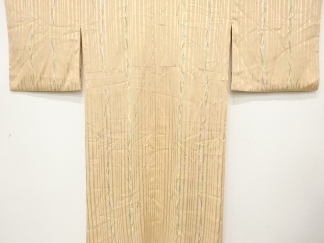 のり散らしに短冊模様　単衣長襦袢